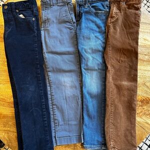 Crewcuts/Gap - 4 pair, Navy Corduroy, grey, Jean and camel cord.